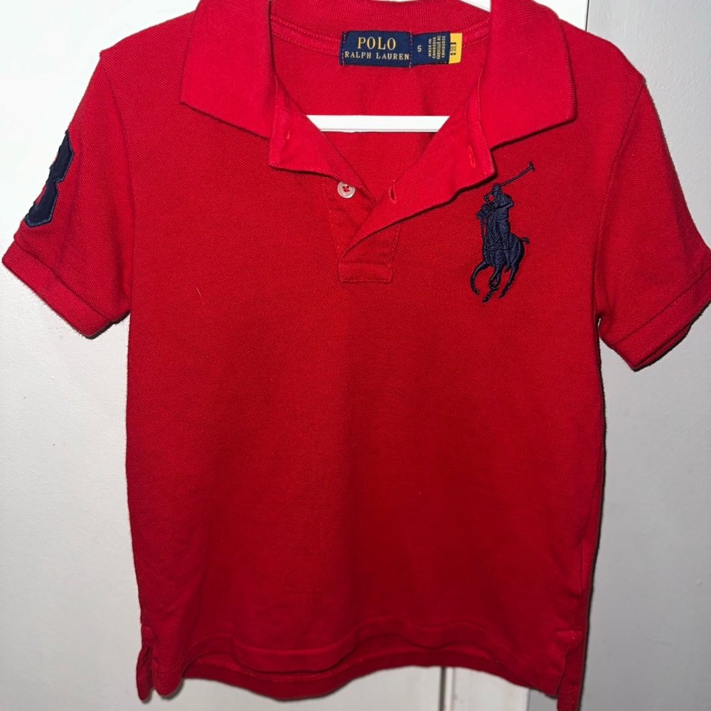 Ralph Lauren Red Polo Shirt Classic Design
